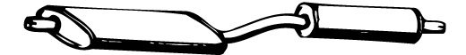 WALKER 02454 Middle Silencer